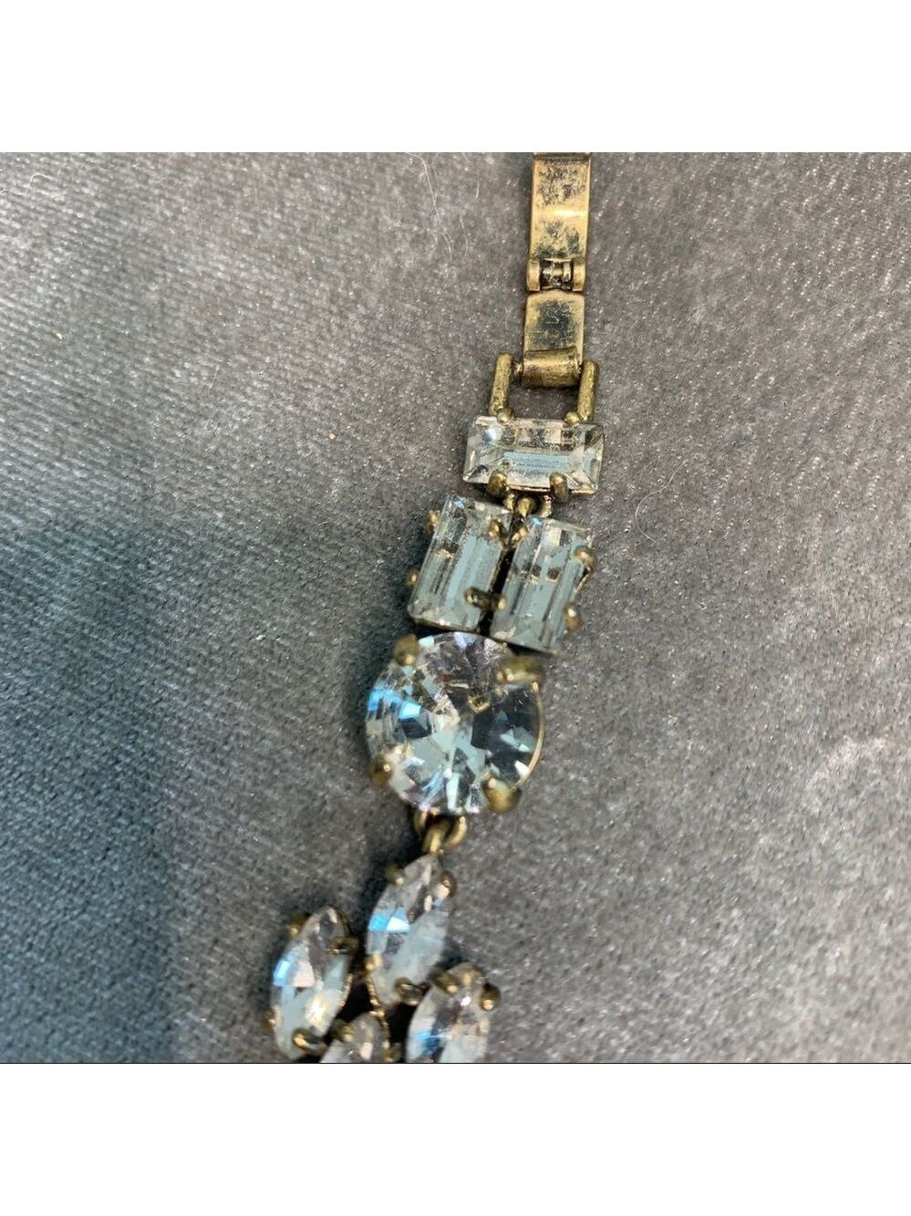 J. Crew Vintage Clear Crystal Rhinestone Bracelet - Picture 4 of 12